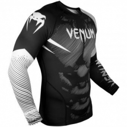 Рашгард Venum NoGi 2.0 Black/White L/S, фото 2