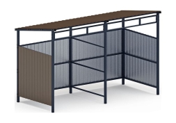 Навес контейнерной площадки для мусора (коричневый) (2 секции) МФ 55.02.03-02, фото 4