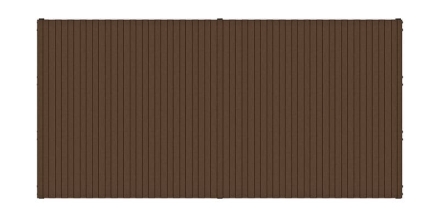 Навес контейнерной площадки для мусора (коричневый) (2 секции) МФ 55.02.03-02, фото 5