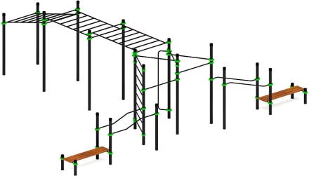 Воркаут ЛОВ 89 зеленый ВТ 101.25-02, фото 1
