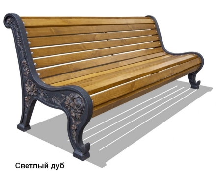 Скамейка чугунная Новый парк, Сосна 1,5 м, фото 5