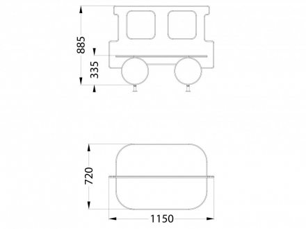 МФ 1.2021 Лавочка Вагончик Граффити, фото 2