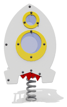 Качалка на 1 пружине Ракета ВСТ 4252 для детской площадки