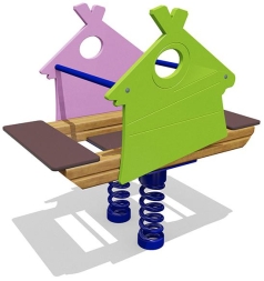 Качели-балансир на пружине Избушка 04515 для детской площадки, фото 1