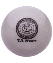 Мяч для художественной гимнастики RGB-102, 19 см, серый, с блестками Мяч для художественной гимнастики RGB-102, 19 см, серый, с блестками