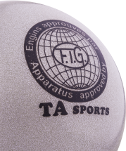 Мяч для художественной гимнастики RGB-102, 19 см, серый, с блестками Мяч для художественной гимнастики RGB-102, 19 см, серый, с блестками