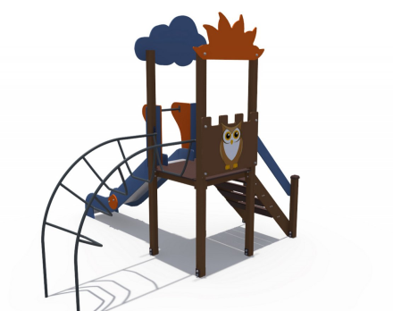 Игровой комплекс Совёнок с металлическим скатом Н-1200 ДИО 04118, фото 2