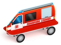 Пожарная машина - Скамейка детская - МФ 41.03.01-01, фото 2 Пожарная машина - Скамейка детская - МФ 41.03.01-01, фото 2