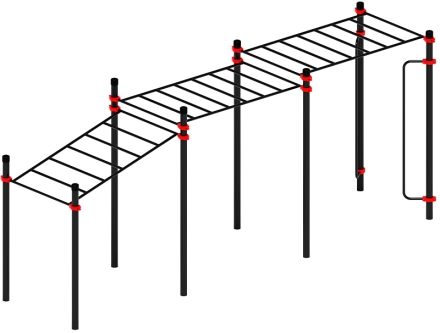 Воркаут ЛОВ 89 красный ВТ 101.11-01, фото 3