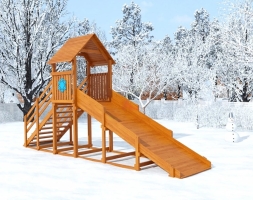 Зимняя горка Snow Fox Start с крышей (скат 4 м), фото 1