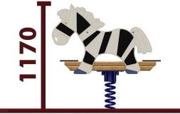 Качели-балансир на пружине Зебра 04514 для детской площадки, фото 2