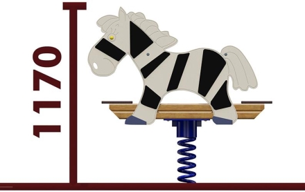 Качели-балансир на пружине Зебра 04514 для детской площадки, фото 2