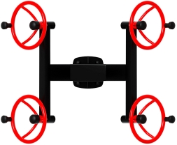 Рули (положение стоя) красный - Уличный тренажер - СТ 101-11, фото 5