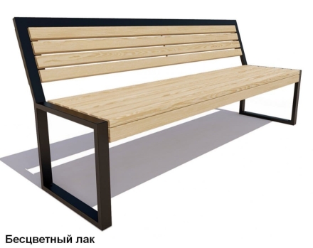 Скамейка парковая Вокзал, Сосна 2,5 м, фото 1
