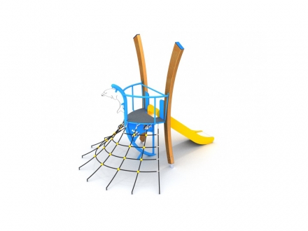 УК 7.907.21 Флекс горка с сеткой пор. окрас, фото 1