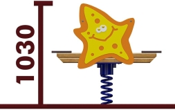 Качели-балансир на пружине Морская звезда 04513 для детской площадки, фото 2