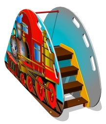 Детская горка Паровозик Г003 H=650 для игровых площадок, фото 2