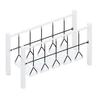 ​Комплект ограждений (две половинки) подвесного моста для детских игровых комплексов 1400х600 мм, фото 5