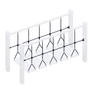 ​Комплект ограждений (две половинки) подвесного моста для детских игровых комплексов 1400х600 мм, фото 4