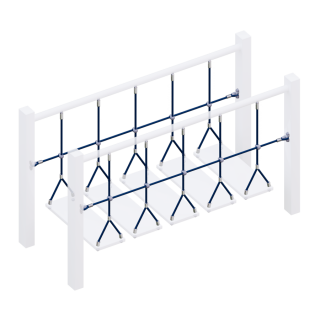 ​Комплект ограждений (две половинки) подвесного моста для детских игровых комплексов 1400х600 мм, фото 1