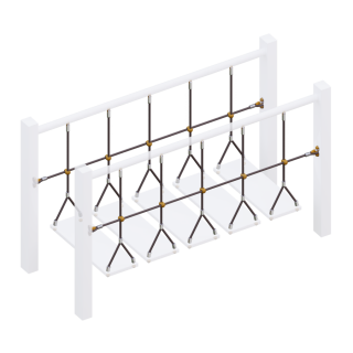 ​Комплект ограждений (две половинки) подвесного моста для детских игровых комплексов 1400х600 мм, фото 2