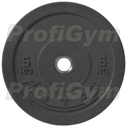 Диск для кроссфита (бампер) черный 5 кг IRON, фото 1