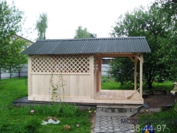 Деревянная беседка №10 3х2,5м с террасой 2х2,5м, фото 2