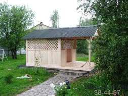 Деревянная беседка №10 3х2,5м с террасой 2х2,5м, фото 1