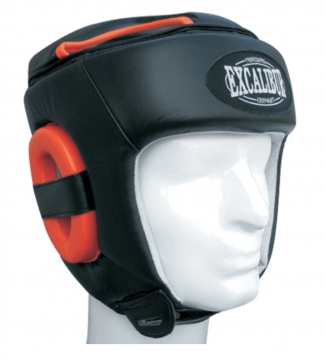 Шлем боксерский Excalibur 719 Buffalo Leather - Black/Red, фото 1