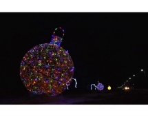 Светящаяся фигура Ёлочная игрушка на раме (диаметр 1,5 м)