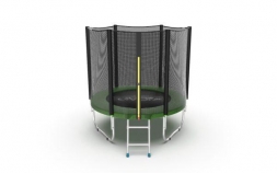 Батут с внешней сеткой и лестницей, диаметр 6ft (зеленый) EVO Jump External 6ft (Green) , фото 1