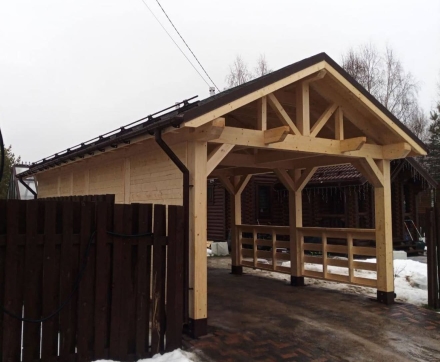 Навес для машин с хозблоком СКАГЕН Базовая комплектация, фото 2