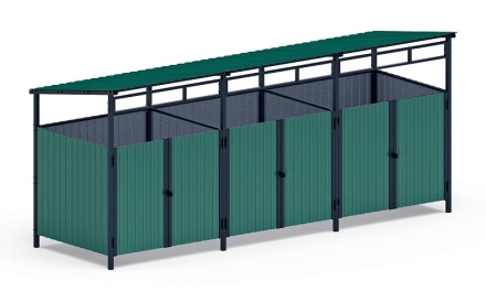 Навес контейнерной площадки для мусора (3 секции) МФ 55.02.02.3-01, фото 4