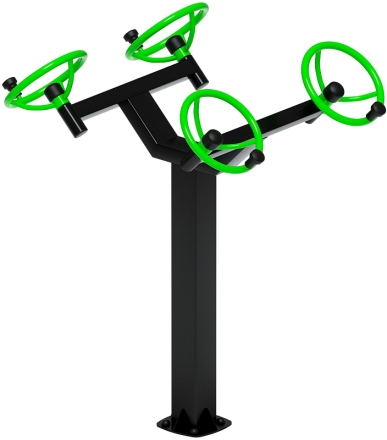 Рули (положение стоя) зеленый - Уличный тренажер - СТ 101-12, фото 3