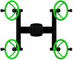 Рули (положение стоя) зеленый - Уличный тренажер - СТ 101-12, фото 5