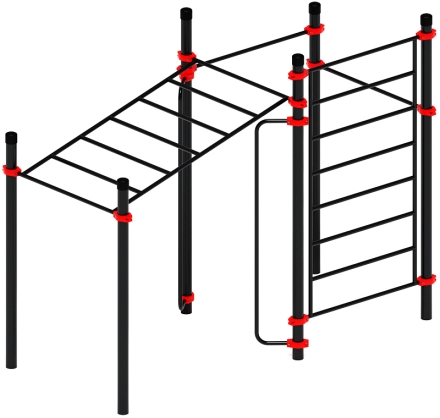 Воркаут ЛОВ 89 красный ВТ 101.12-01, фото 2
