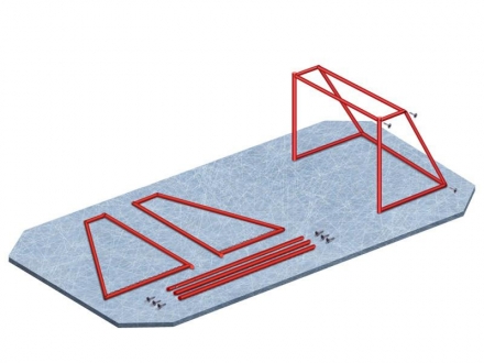 Ворота хоккейные тренировочные разборные, пара, фото 1