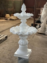 Фонтан классический двухъярусный белый