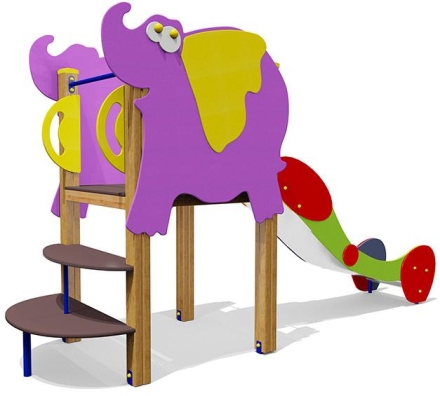 Горка Слоненок 08311 H=1000 для детской площадки, фото 1