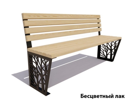 Парковая скамейка Роща, Сосна (без подлокотников) 0,6 м, фото 1