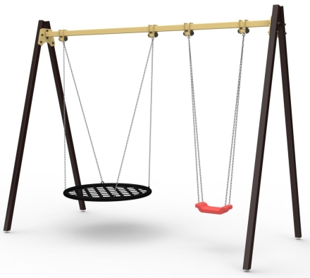 Качели АК двойные с гнездом, фото 1