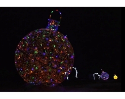 Светящаяся фигура Ёлочная игрушка на раме (диаметр 2 м), фото 3