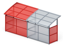 Навес для колясок (2 секции) МФ 742.01-02, фото 2 Навес для колясок (2 секции) МФ 742.01-02, фото 2