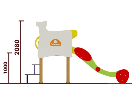 Горка Печка 08310 H=1000 для детской площадки, фото 2