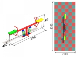 Качели-балансир N3 для детской площадки , фото 2