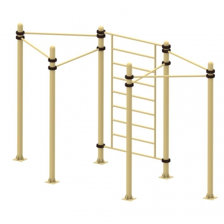 Шведская стенка с шестью турниками YSK97, фото 1