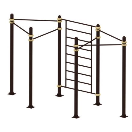 Шведская стенка с шестью турниками YSK97, фото 2