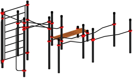 Воркаут ЛОВ 89 красный ВТ 101.13-01, фото 3