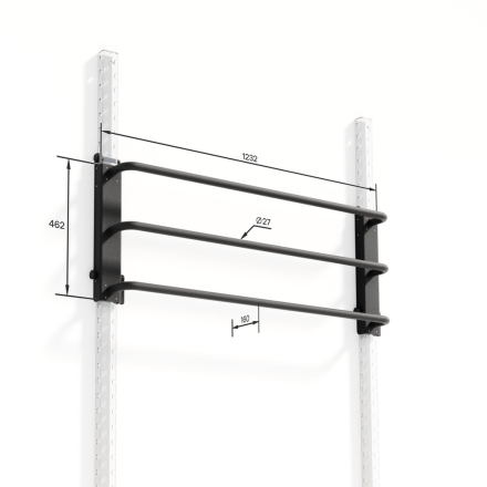 Модуль 3 перекладины для шведской стенки RockPro, съемный, фото 2