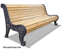 Скамейка чугунная Новый парк, Сосна 2,5 м